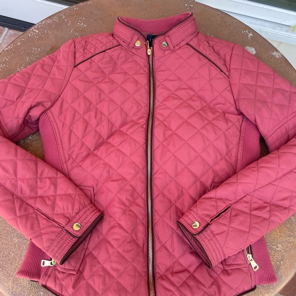 Love tree quilted pink bomber jacket - Picture 5 of 7